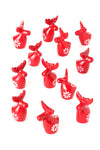 One Dozen Miniature Red Soapstone Reindeer Default Title