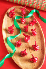 One Dozen Miniature Red Soapstone Reindeer Default Title