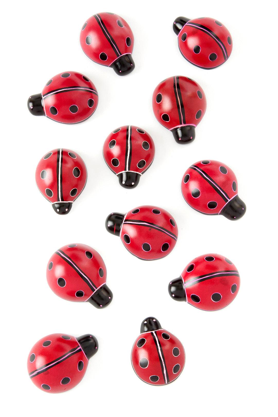 One Dozen Miniature Soapstone Good Luck Lady Bugs Default Title