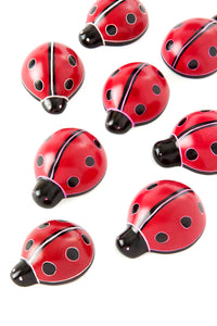 One Dozen Miniature Soapstone Good Luck Lady Bugs Default Title