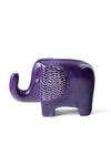 Purple Bashful Zig-Zag Elephant Soapstone Sculptures RM39E  Small Elephant