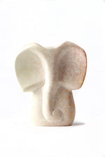 Set of Six - Natural Soapstone Mini Elephant Busts Default Title