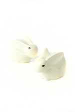 Set of Two Natural Soapstone Baby Bunny Rabbits Default Title