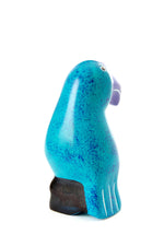 Small Soapstone Twilight Toucan in Aqua & Purple Default Title