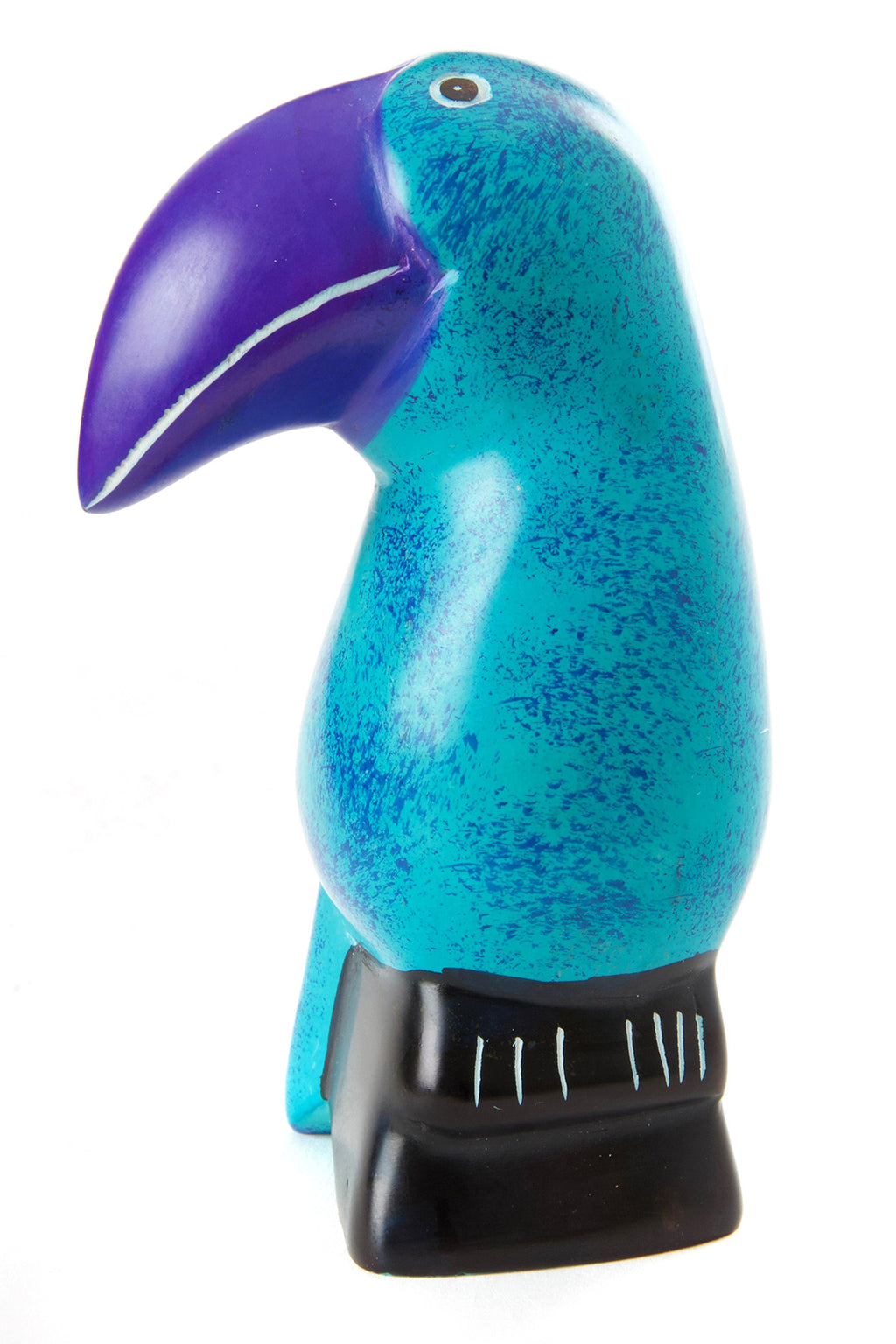 Large Soapstone Twilight Toucan in Purple & Aqua Default Title