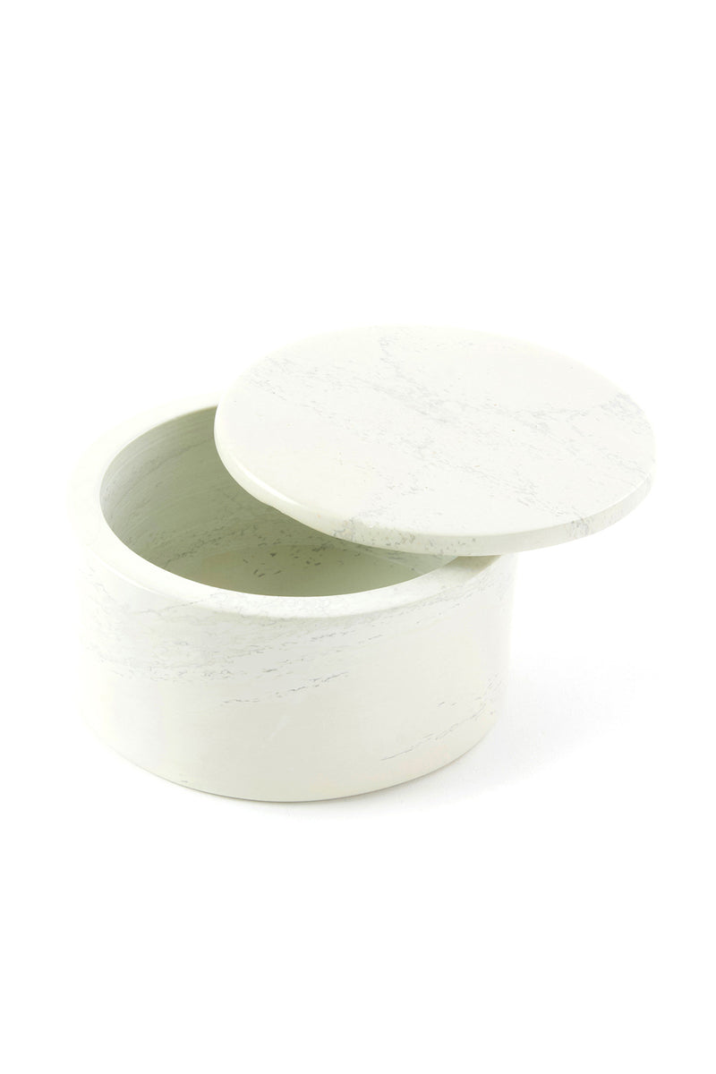 Natural Soapstone Round Storage Box Default Title