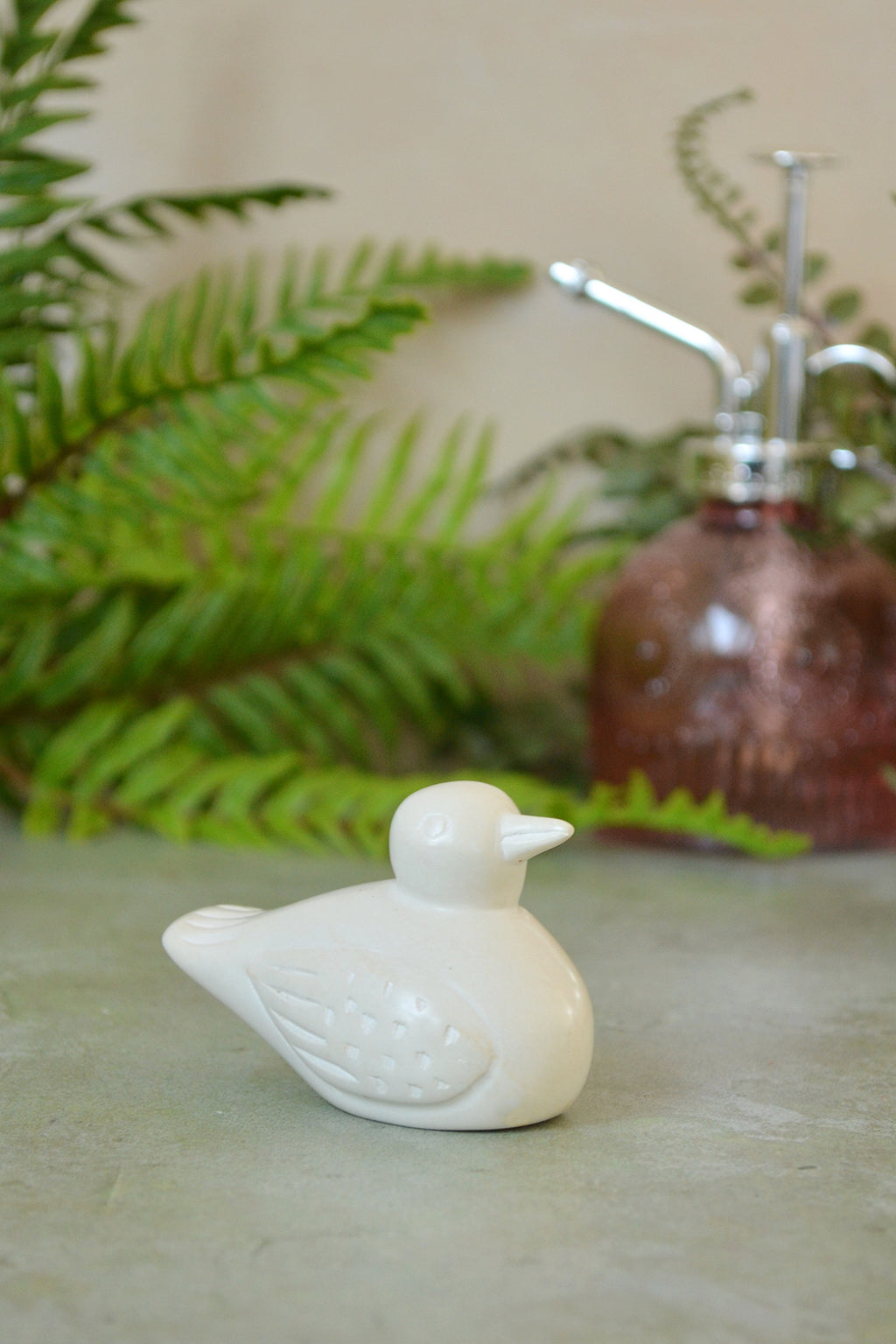 Small Natural Soapstone Songbird