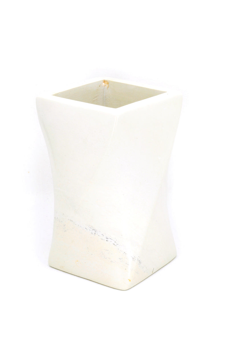 Whorled Natural Soapstone Storage Cup