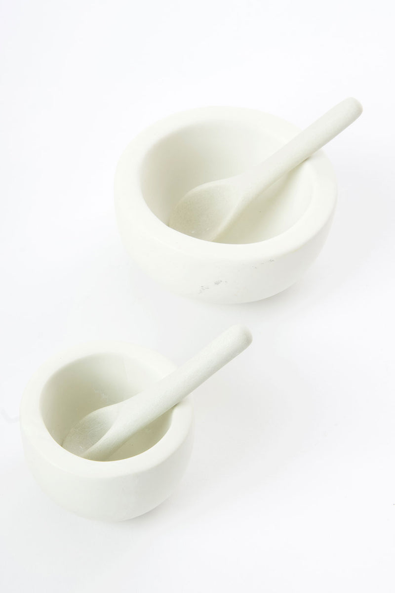 SET OF 2 White Soapstone Salt Cups and Spoons