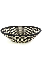 Large Rwandan Sisal Checkered Basket