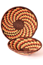 Large Rwandan Sisal Fall Leaves Basket