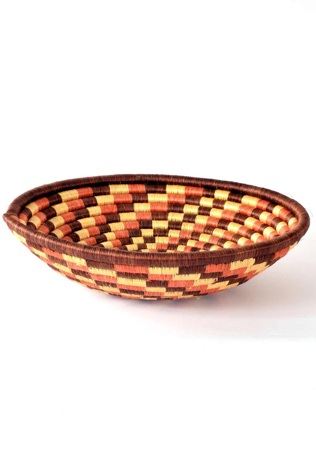 Large Rwandan Sisal Fall Leaves Basket