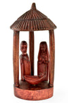 Rwandan Gazebo Wooden Nativity Scene