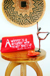 Red <i>A Winner is a Dreamer</i> 12" Mandela Pouch