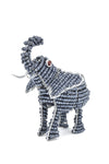 Patmore's Charcoal Blue Beaded Elephant Sculpture