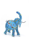 Patmore's Aqua Blue Beaded Elephant Sculpture