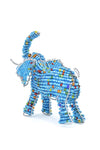 Patmore's Aqua Blue Beaded Elephant Sculpture