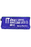 Blue <i>Impossible Until Done</i> 12" Mandela Pouch