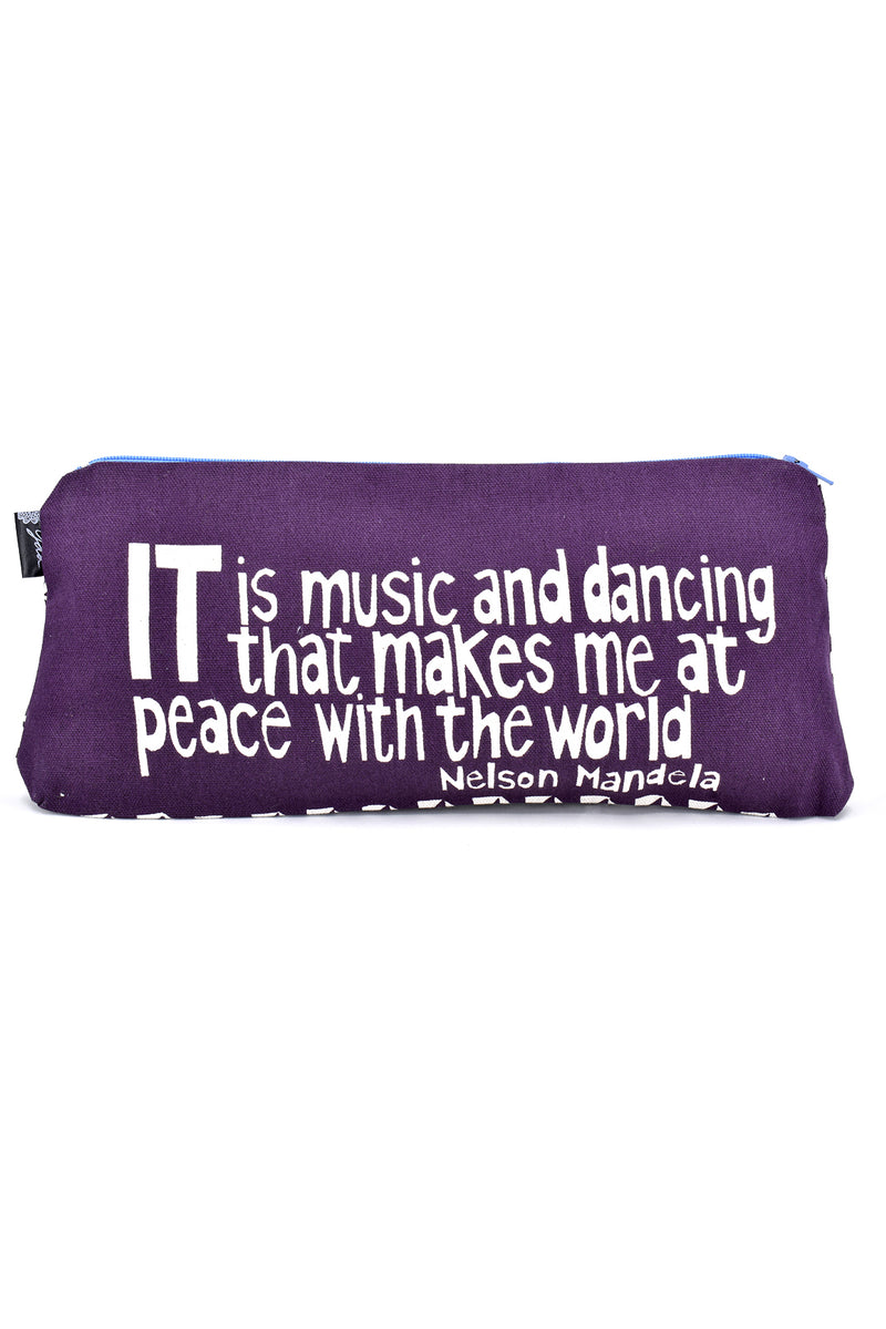Purple <i>Music and Dancing</i> 12" Mandela Pouch