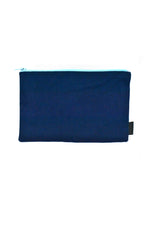 Blue <i>Being Happy is Better</i> 8" African Proverb Pouch