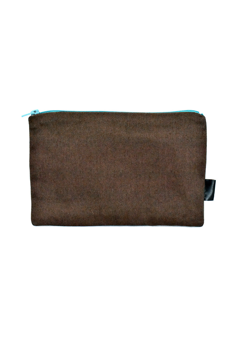 Brown <i>When a Woman Rules</i> 8" African Proverb Pouch