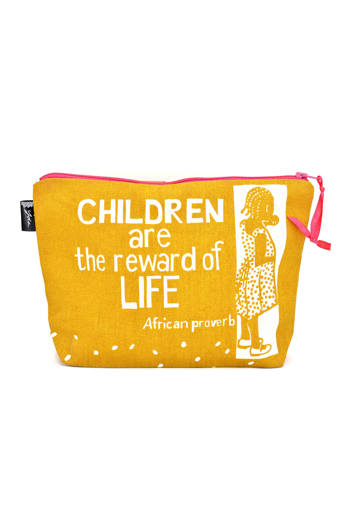 Goldenrod <i>Children are the Reward</i> African Proverb Purse