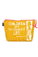 Goldenrod <i>Children are the Reward</i> African Proverb Purse