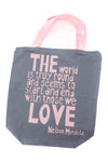Gray <i>With Those We Love</i> Mandela Tote Bag