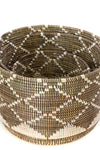 Set/3 Nesting Diamond Design Baskets Default Title