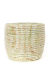 Set of Two Solid White Floral Baskets Default Title