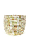 Set of Two Solid White Floral Baskets Default Title