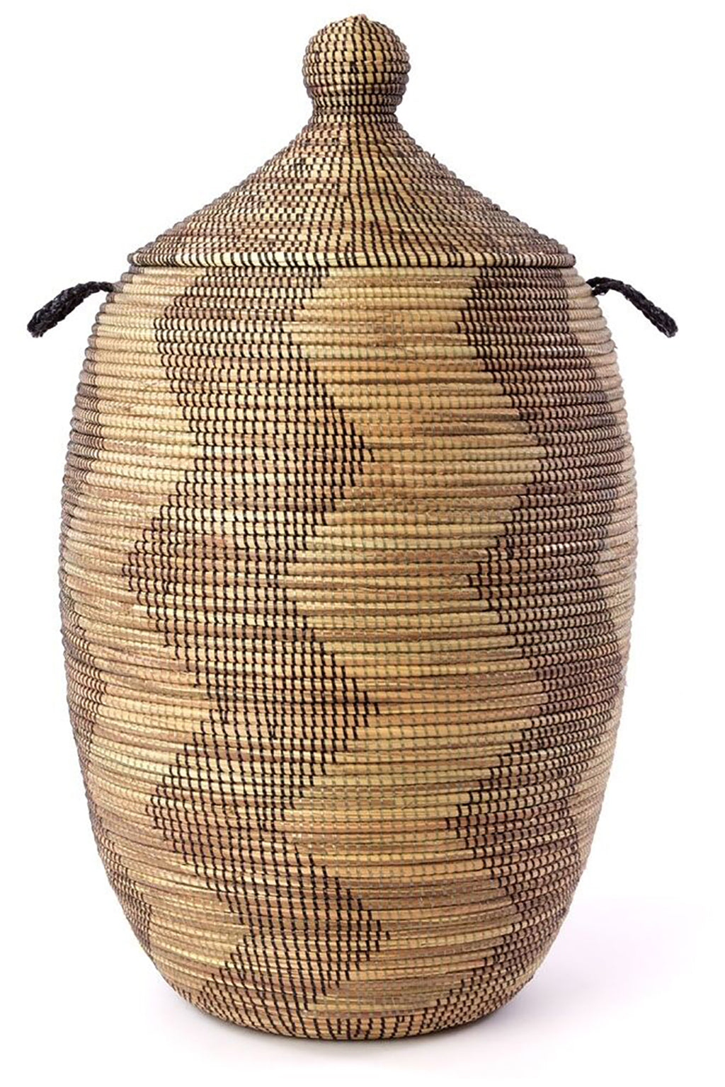 Extra Large Black and Gold ZigZag Hamper Default Title