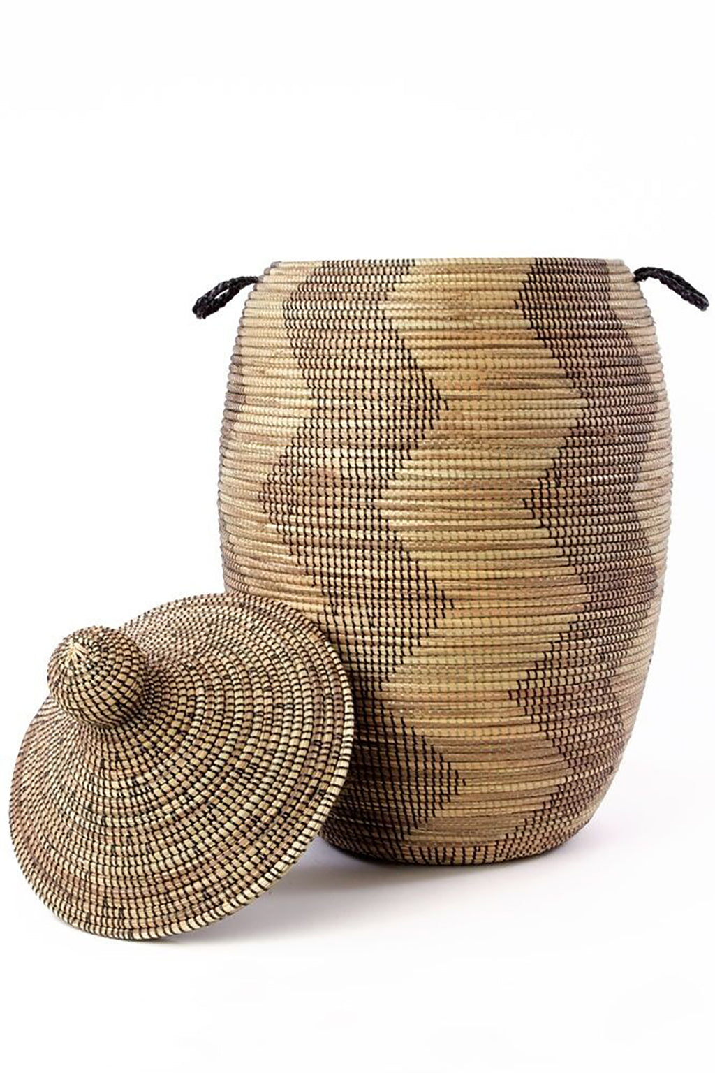 Extra Large Black and Gold ZigZag Hamper Default Title