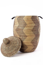 Extra Large Black and Gold ZigZag Hamper Default Title