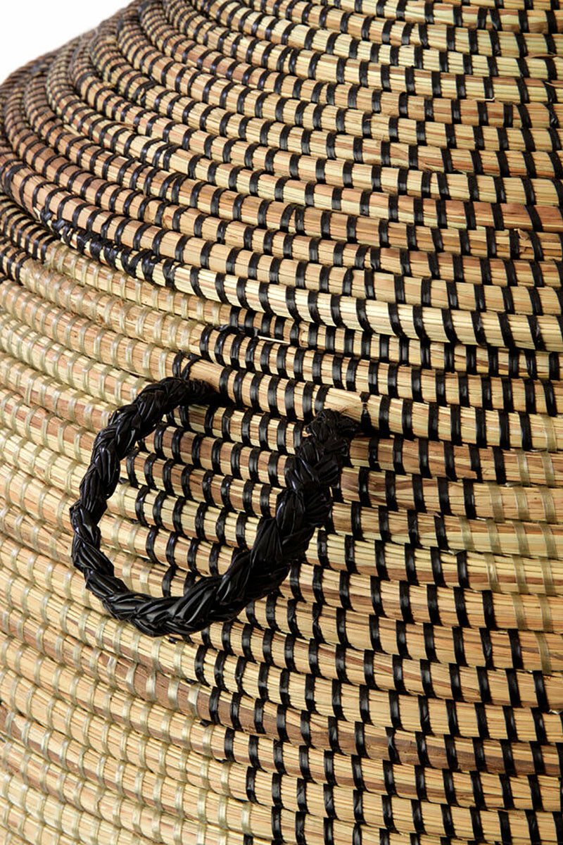 Extra Large Black and Gold ZigZag Hamper Default Title