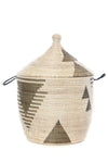 Black and White Tribal Design Basket