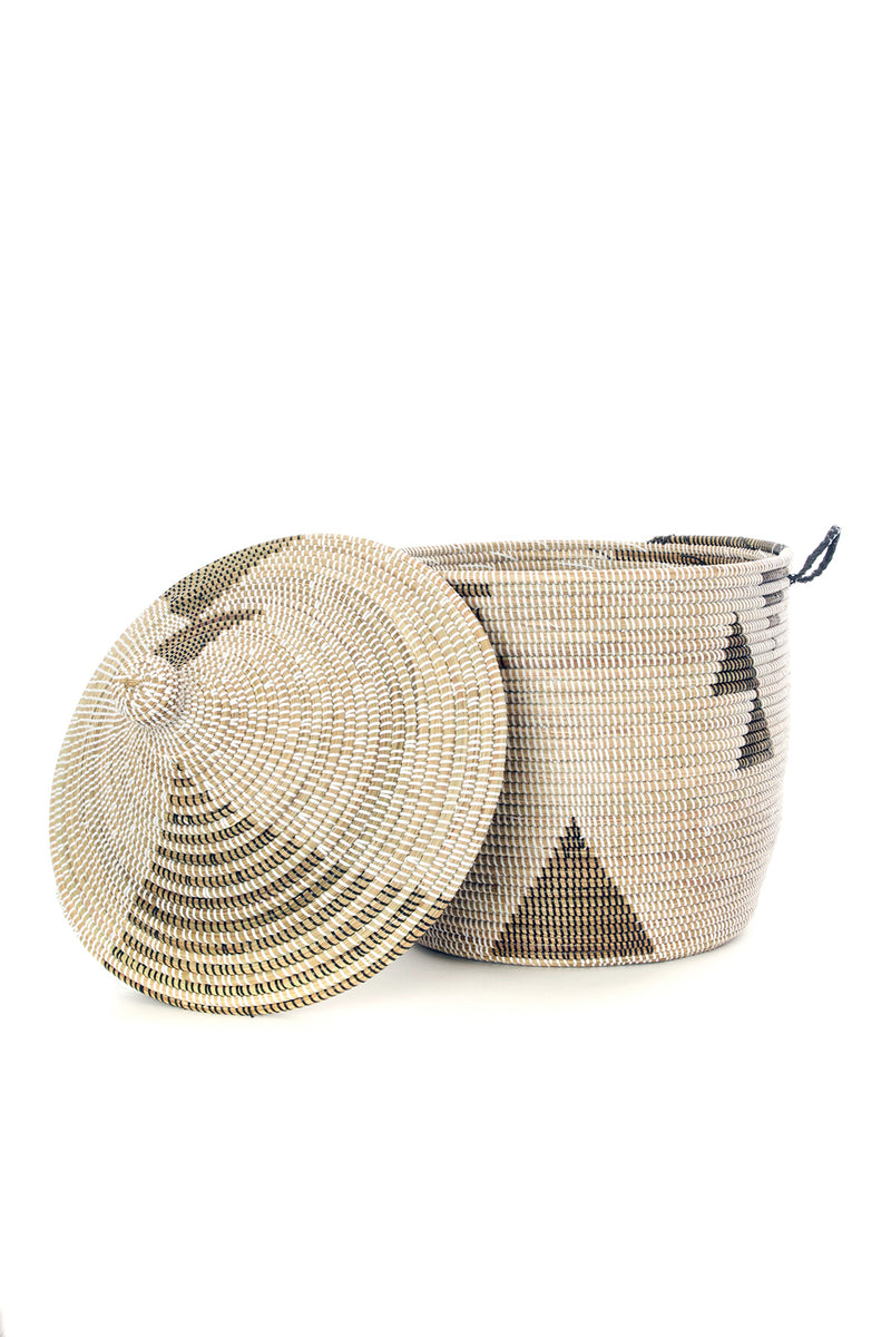 Black and White Tribal Design Basket
