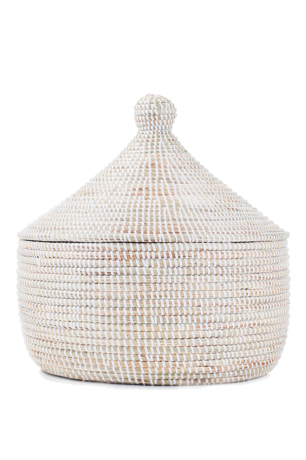 Lidded White Warming Basket Default Title