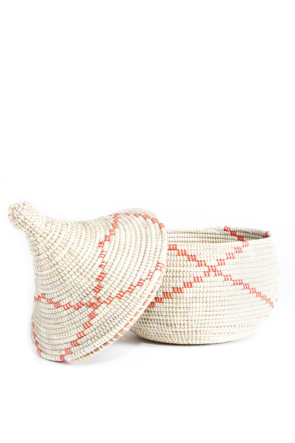 Red & White Garland Warming Basket