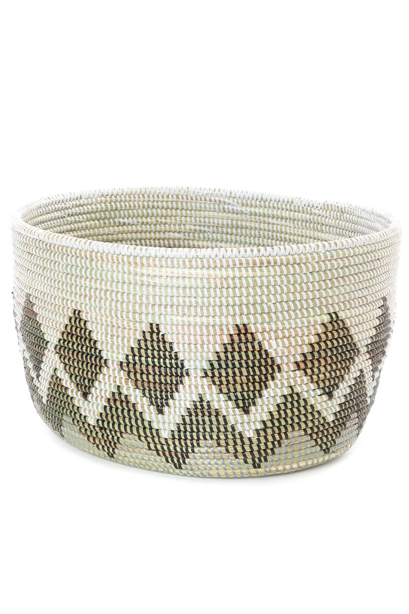 Diamond Design Knitting Basket