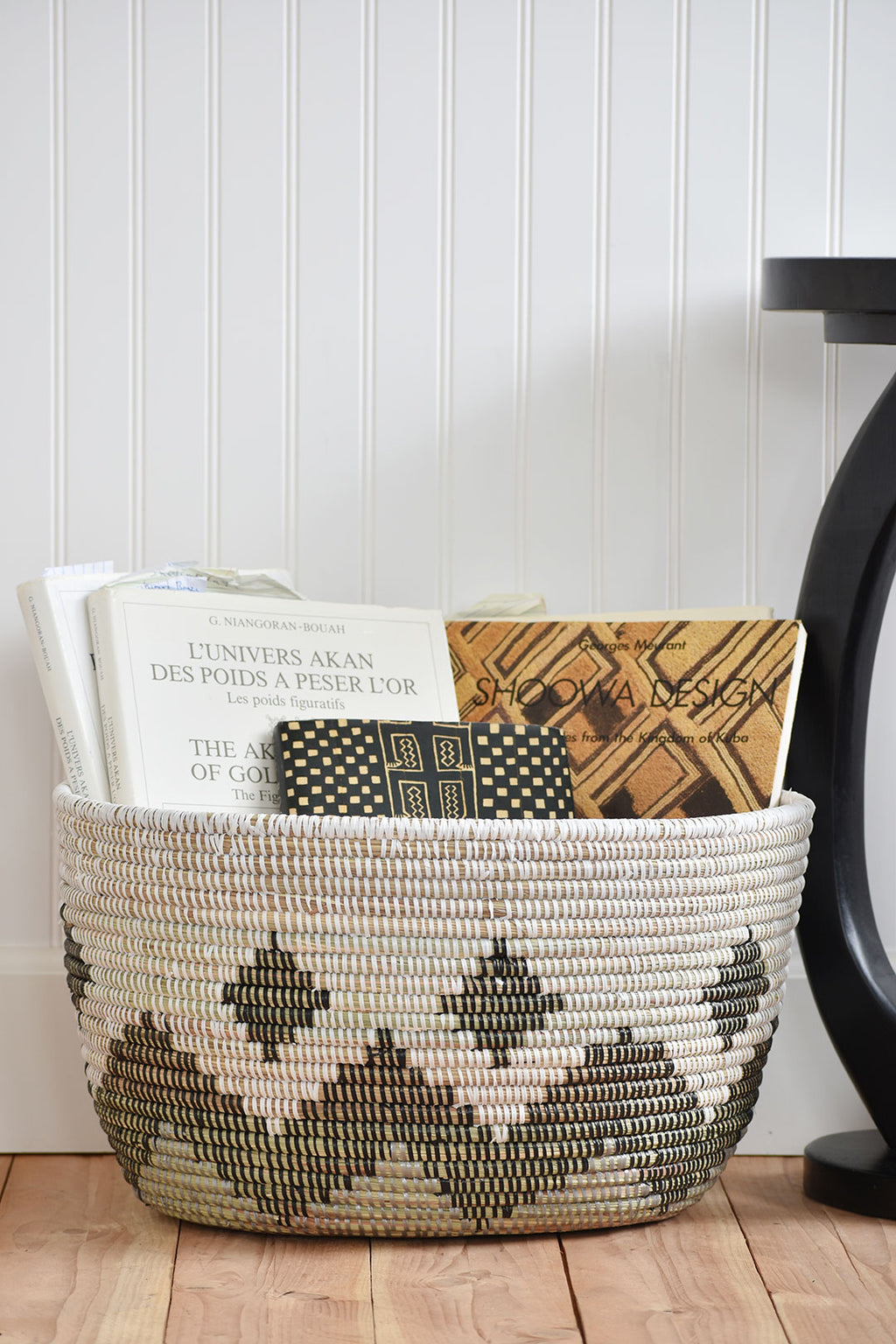 Diamond Design Knitting Basket