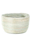 Solid White Knitting Basket