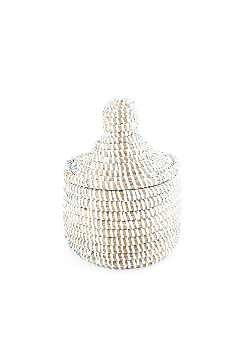 Miniature White Warming Basket