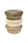White Lidded Storage Box Basket Default Title