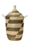 Set of Three Black and Beige Mixed Pattern Hampers Default Title