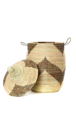 Set of Three Black and Beige Mixed Pattern Hampers Default Title