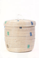 Blue Dots Lidded Storage Basket Default Title