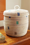 Blue Dots Lidded Storage Basket Default Title