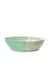 Aqua and White Delta Tabletop Baskets