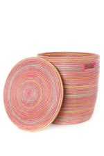 Sunrise Stripes Flat Lid Storage Basket